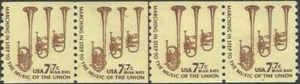 Coil strip of 4 stamps - Scott 1614 - 7.7 cent - Music of the Union - 1976 - MNH - Picture 1 of 1