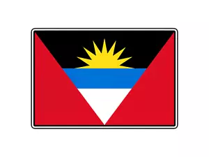 #1180 Antigua y Barbuda Bandera Mundo País Pegatina Impermeable Vinilo Calcomanía Coche - Imagen 1 de 1