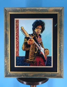 Jimi Hendrix Special Custom Mural Matted/ Framed Excellent - Rare - Picture 1 of 5