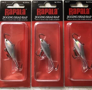 3 RAPALA  Jigging Shad Rap 05 Ice Fishing Lure WSR05prl Pearl S1 - Picture 1 of 1