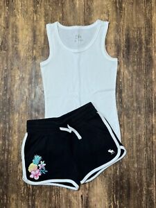Abercrombie Kids Cotton Floral Shorts with White Tank