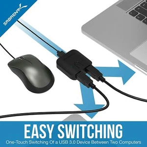 Sabrent USB 3.0 Sharing Switch for Multiple Computers and Peripherals LED Device - Picture 1 of 9