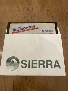 Sierra's 3-D Helicopter Simulator Videospiel 1987 5,25" Diskette - nur Diskette - Bild 1 von 3