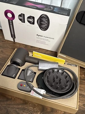 Dyson Supersonic Hair Dryer 1200W Complete Set, In Box Iron / Fuchsia PINK - Image 1 of 4