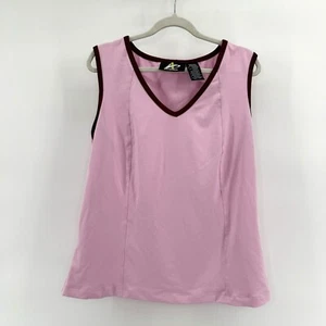 [Med] Athletech Tank Top Women Size Medium - Pink/Maroon Trim - Picture 1 of 5