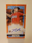 2023 Topps Rip Max Meyer 17/25 Orange Mini Auto Autograph Rookie Card Marlins . rookie card picture