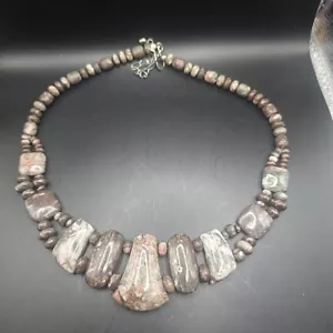 Collar babero Jay King DRT 925 Mine Finds piedra jaspe plano graduado 16" - Imagen 1 de 14
