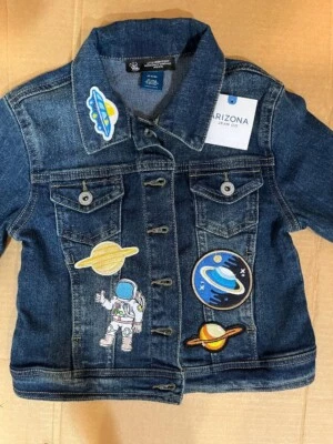 Chaqueta Jean Arizona Jean Co. Unisex Nueva Sin Etiquetas, 6/6x, Parches Temáticos del Espacio Exterior Foto 1 de 2