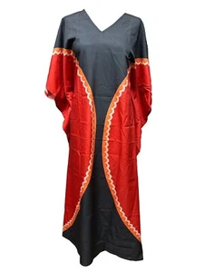 PLUS SIZE KAFTAN TUNIC DRESS FREE SIZE FITS 16,18,20,22,24,26 - Picture 1 of 1