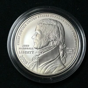 2005 John Marshall UNC Commemorative Silver Dollar - Picture 1 of 2
