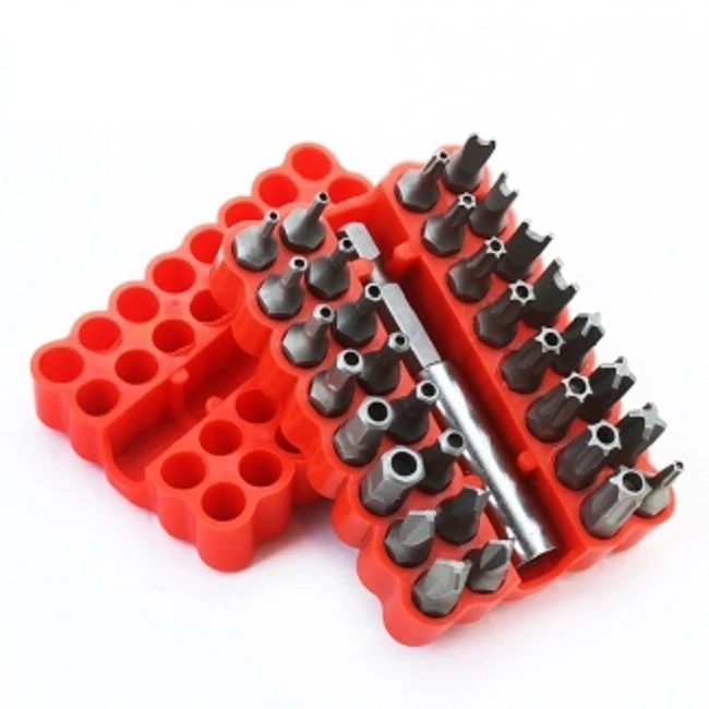 New 33pc Security Bit Set Tamper Proof - Torx Hex Star - Image 1 of 1