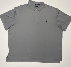 Polo Ralph Lauren Performance Shirt Men's 4XB  4XL Gray Polo Short Sleeve EUC