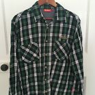 Vintage Kickers Green and Blue Check Long Sleeve Shirt Size Large L