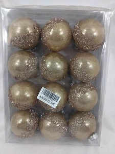 Gold Tree Ornaments 3" 12pack - Picture 1 of 2