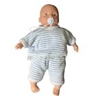 Vintage Baby Doll Soft Body Rubber Face Baby Boy Doll 6.5" Pacifier