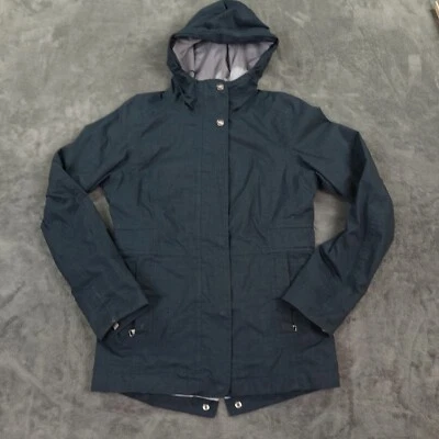 North Face HyVent Jacket Womens XS Gray Blue Plaid 3-1 Shell Only Ski - Image 1 of 4