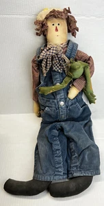 Authentische Ritzel Stoffpuppe mit Frosch Cord Overall Vintage lesen... - Bild 1 von 15