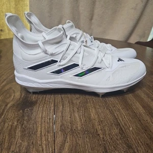 Botines de béisbol Adidas Afterburner 9 NWV blancos negros iridiscentes para hombre talla 14 ID1667 - Imagen 1 de 9