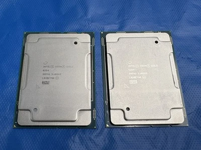 MATCHED PAIR 2x Intel Xeon Gold 6254 SRF92 3.10GHz BASE LGA3647 CPUs USA SELLER! - Image 1 of 2