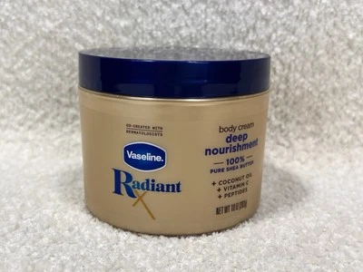 Vaseline Radiant X Deep Nourishment Body Cream 100% Pure Shea Butter Coconut ... - Image 1 of 2