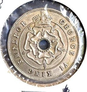 Southern Rhodesia 1939 penny KM 8 AU - Picture 1 of 2