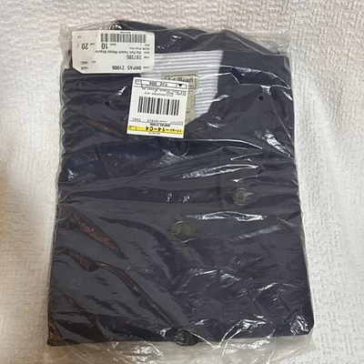 NWT LL BEAN WOMENS Bright NAVY OLD PORT BUTTON BELTED TRENCH COAT SIZE L - Image 1 of 4