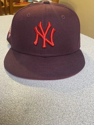 Бейсболка New York Yankees New Era 2009 MLB World Series цвет Fam лавовый красный облегающая - Изображение 1 из 4