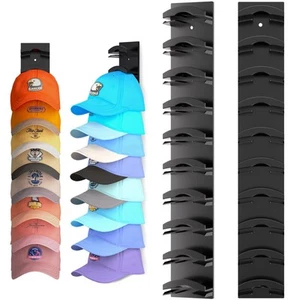 Hat Organizer for Baseball Caps 2Pack, Hat Rack for Wall with Strong Adhesive... - Picture 1 of 7