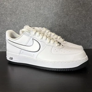Nike Air Force 1 ‘07 White Black Outline Gr Eu 47.5 Herren Damen Weiß Schwarz - Bild 1 von 7
