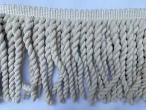 FRINGE LINGOTES DE ALGODÓN COLOR NATURAL 5 YARDAS 8,5 PULGADAS DE ANCHO - Imagen 1 de 8