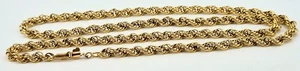 14KY 3.5mm Rope Chain Necklace. Size 18.5" With a Barrel Clasp & Safety Catch. - Picture 1 of 2