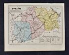 1864 Le Bealle Map - Dept Haute Saone Vesoul Gray Champagney Lure Tour de France