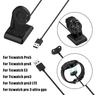 Portable Charging Cable Charger Dock for Ticwatch Pro5 3 proX pro3 LTE Charger