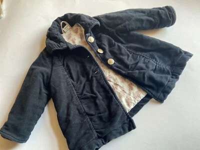 Jottum dark blue velvet coat padded winter jacket size 74 - Image 1 of 4