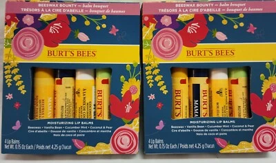 2 Packs Burt’s Bees Bouquet Lip Balm 4ct Gift Set Spring Baby Shower Favor Mom - Image 1 of 4