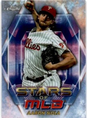 2023 Topps Update #SMLBC-86 Aaron Nola Stars of MLB Chrome - Image 1 of 2
