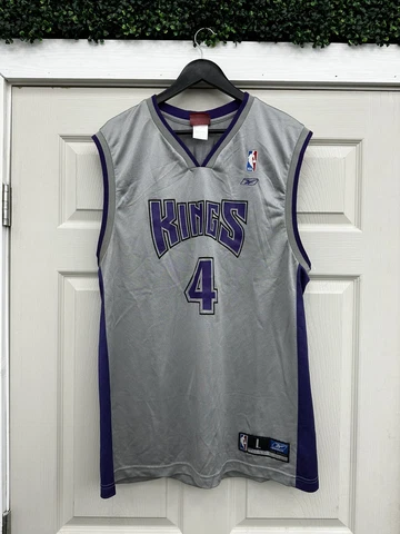 Vintage Reebok Chris Weber #4 Sacramento Kings Jersey Size Large Basketball NBA Cover