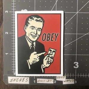 Obey Adult Humor Sticker For Skateboard Phone Guitar Ect New4 - Picture 1 of 1