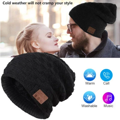 Warm Music Beanie Hat With Bluetooth Earphones Headphone Music Cap Speaker Mic - Image 1 of 4