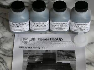 Four Bottles of Toner Refill Samsung SCX-4725 Phaser 3200 SCX-D4725D 113R00730