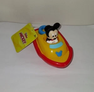 Disney Junior Mickey Mouse Clubhouse Boat Kids Bath Toy 5" Floats New - Picture 1 of 4
