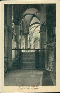 Canterbury Cathedral Pilgrims Steps 1948 Postmark Tucks Series 2 - Picture 1 of 6