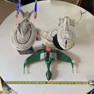 3x Star Trek beleuchtete beleuchtete Modelle montiert bemalt 10""-20"" Enterprise Lot - Bild 1 von 24