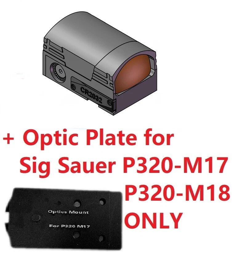 ADE ADVANCED OPTICS ADE RD3-028 Red Dot+Optic Mounting Plate FOR Sig Sauer P320-M17, M18, X5 Legion