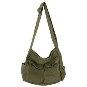 Canvas Messenger Bag Large Hobo Bag Crossbody Shoulder Bag Tote Bag with Pock... - Picture 1 of 6