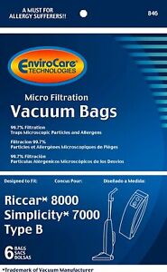EnviroCare Replacement Dust Bags Made to fit Riccar 8000,Simplicity 7000