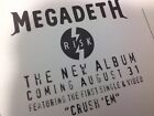 MEGADETH 'RISK' Promo Postcards Orig '99 METALLICA SLIPKNOT TooL AC/DC MUSTAINE