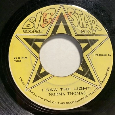 NORMA THOMAS Drink Wine / I Saw The Light BIG STAR GOSPEL BAND - Image 1 of 2