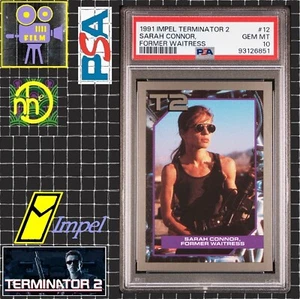 1991 Impel Terminator 2 - #12 Sarah Connor, Former Waitress - PSA 10 GEM MT POP3 - Picture 1 of 4