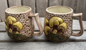 Vintage Mushroom Mid Century Modern Hand Craft Ceramic Coffee Cup Mug 3D Signed - Picture 1 of 13
